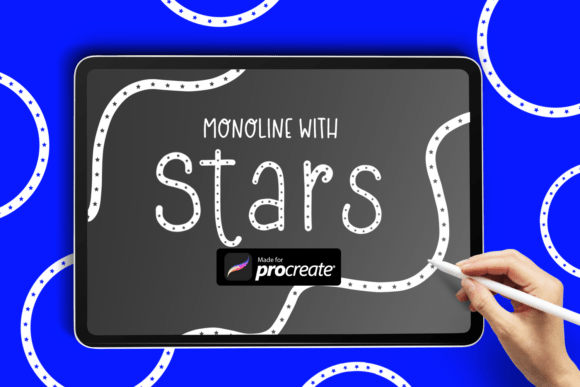 Download Star Monoline Procreate Brush - Star Collection