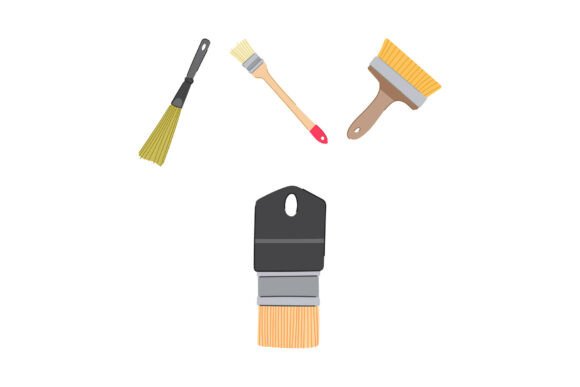 Download Assortment of Painting Brushes for Artis - Paint Collection