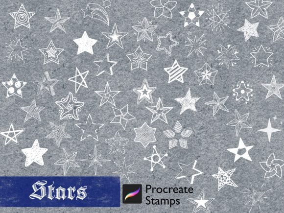 Download Procreate Stars Stamp Celestial Brushes - Star Collection