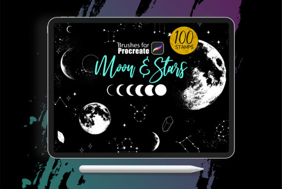 Download Procreate Brushes - Moon and Stars - Star Collection