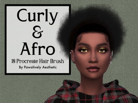 Download Curly Hair Brush Set for Procreate - Hair brush Collection