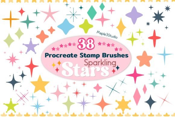 Download Sparkling Star Stamp Brush for Procreate - Star Collection