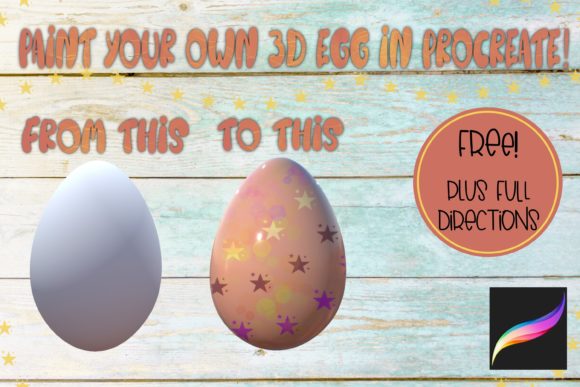 Download Procreate Egg Object for 3D Painting - Paint Collection