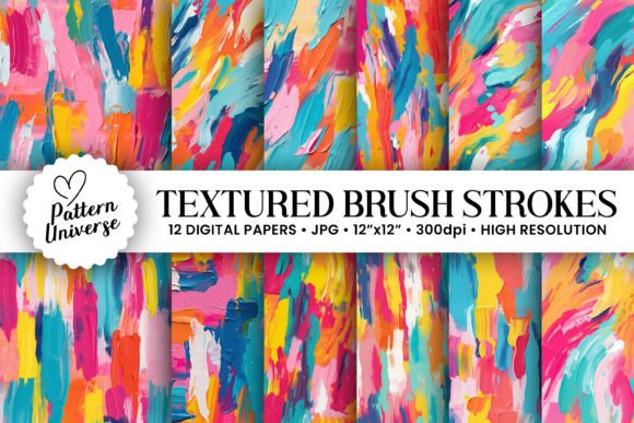 Download Textured Painted Brush Strokes Patterns - Paint Collection