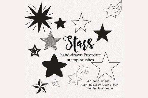 Download Procreate Star Brush Stamps - Star Collection