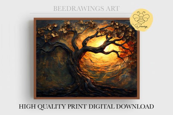 Download Oil Painting Tree of Life Wall Art 13 - Paint Collection