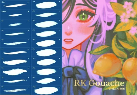 Download Gouache Painting Brushes for Procreate - Paint Collection