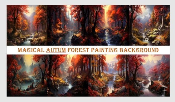 Download Magical Autumn Forest Painting - Paint Collection