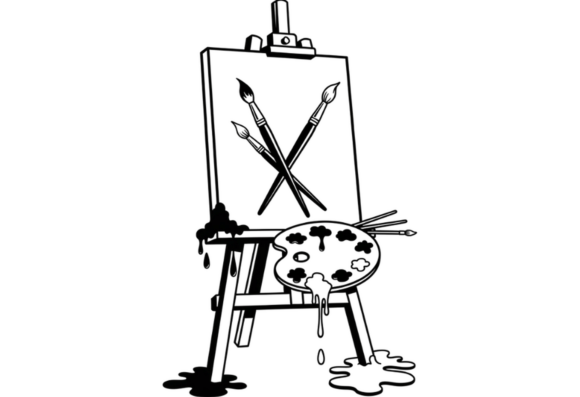 Download Art Easel Painting Brushes Palette - Paint Collection