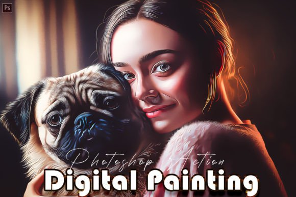 Download Digital Painting Photoshop Action - Paint Collection