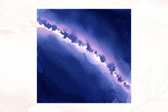 Download Watercolor Universe Galaxy with Stars - Star Collection