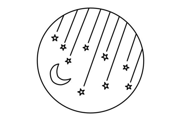 Download Moon and Stars Procreate Brush Stamp - Star Collection