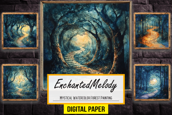 Download Mystical Watercolor Forest Painting Art - Paint Collection