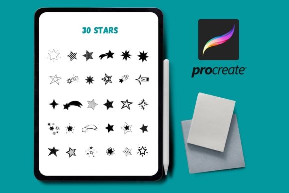 Download Stars Procreate Stamps - Star Collection