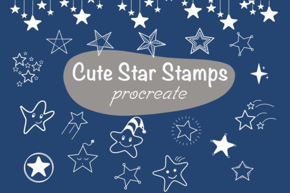 Download Cute Star Procreate Brush Stamps - Star Collection